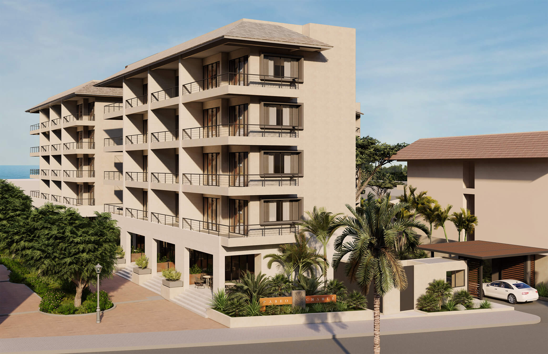 Concepto del desarrollo Paseo Chahué Huatulco