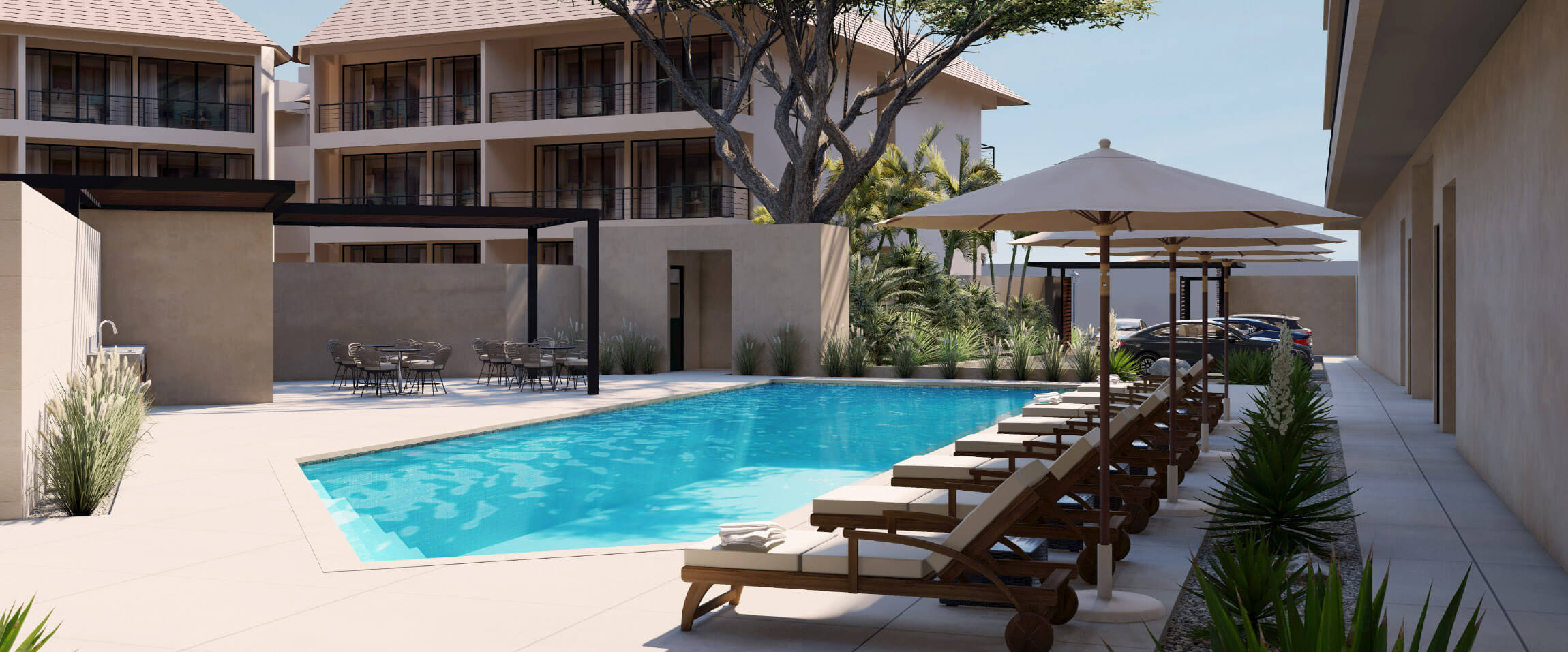 Vista aérea condominios Paseo Chahué