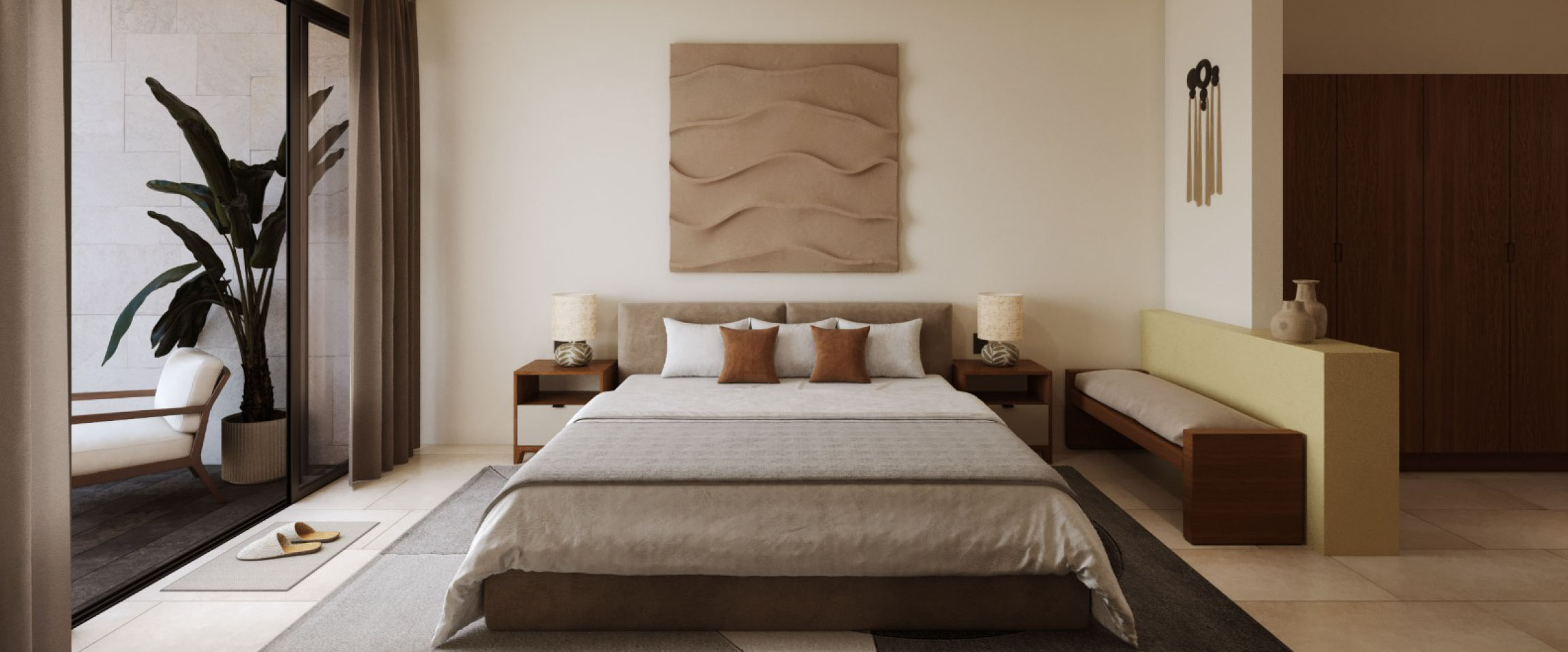 Recámara condominio Paseo Chahué Huatulco