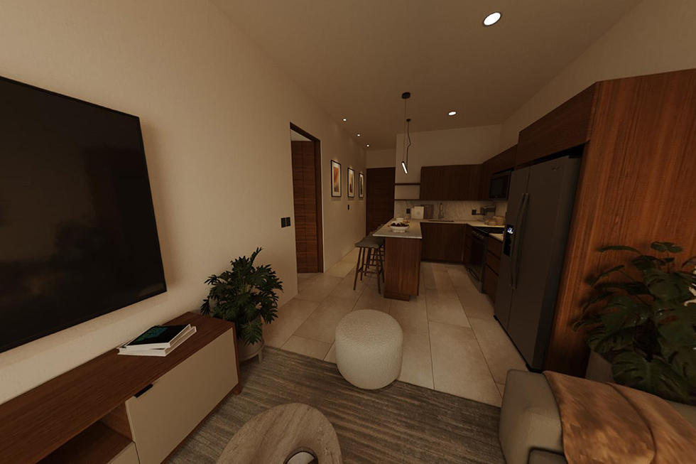 Recorrido virtual 360 de la sala en Paseo Chahué Huatulco